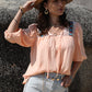 Tie Neck Half Sleeve Blouse