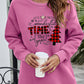 Christmas Tree Graphic Drop Shoulder Sweatshirt