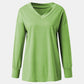 Full Size V-Neck Long Sleeve T-Shirt