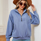 Half-Zip Dropped Shoulder Sweatshirt