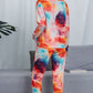 Tie-Dye Crewneck Top and Drawstring Waist Joggers Lounge Set