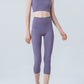 Wide Waistband Cropped Sports Leggings