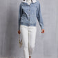 MeiMei Snap Down Collared Neck Denim Jacket