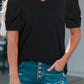 Puff Sleeve V-Neck Tee