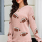 Sequin Football Patch Corduroy Sweatshirt