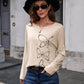 Ivy Lane Butterfly Round Neck Dropped Shoulder Blouse