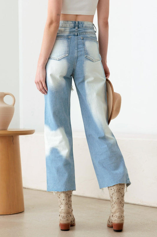 Litz La Frayed Cut Distressed Jeans