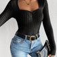 Honey Ribbed Long Sleeve T-Shirt