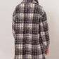 HYFVE Plaid Button Down Longline Shacket