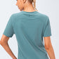 Round Neck Raglan Sleeve Active Tee