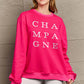 Simply Love Full Size CHAMPAGNE Graphic Long Sleeve Sweatshirt