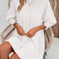 Round Neck Lantern Sleeve Mini Dress