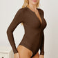 Zip Up Long Sleeve Bodysuit