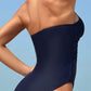 Crisscross Halter Neck One-Piece Swimwear