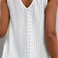 Lace Detail Eyelet V-Neck Tank