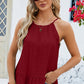 Tied Ruffled Round Neck Cami