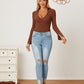 V-Neck Long Sleeve Bodysuit