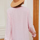 Eyelet Notched Long Sleeve T-Shirt