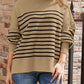 Striped Round Neck Long Sleeve Sweatshirt