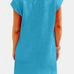 Textured Round Neck Cap Sleeve Dress