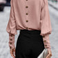 Round Neck Lantern Sleeve Blouse