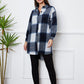 Plaid Button Up Collared Neck Outerwear