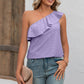 Eyelet One-Shoulder Tank