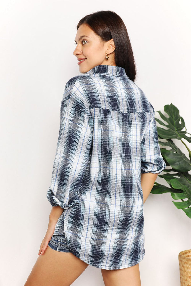 Mandy Plaid Dropped Shoulder Shirt