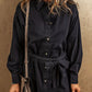 Button Up Collared Neck Denim Dress