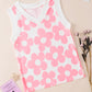 Flower Printed V-Neck Tank