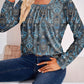 Full Size Square Neck Long Sleeve Blouse