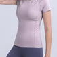 Round Neck Short Sleeve Active Top