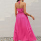 Ruffled Halter Neck Maxi Dress