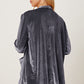 MeiMei Pocketed Open Front Long Sleeve Outwear