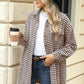 Houndstooth Button Up Dropped Shoulder Coat