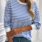 Ivy Lane Striped Round Neck Long Sleeve Sweatshirt