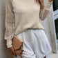 Round Neck Raglan Sleeve Knit Top