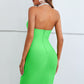 Halter Neck Zip-Back Mini Bandage Dress