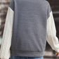 Contrast Round Neck Drop Shoulder Sweatshirt