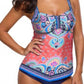 Printed Adjustable Strap Tankini Set