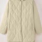 Snap Down Long Sleeve Quilted Winter Coat