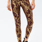 Animal Print Slim Fit Wide Waistband Long Sports Pants