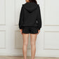 Zip Up Drawstring Hoodie and Shorts Set