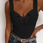 Full Size Lace Detail Sweetheart Neck Tank