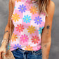 Flower Printed Round Neck Tank