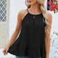 Tied Ruffled Round Neck Cami