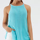 Round Neck Spaghetti Strap Sleeveless Cover Up