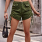 Drawstring Denim Shorts with Pockets