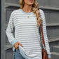 Striped Round Neck Long Sleeve T-Shirt