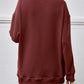 Collared Neck Dropped Shoulder Sweatshirt